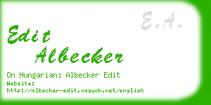 edit albecker business card